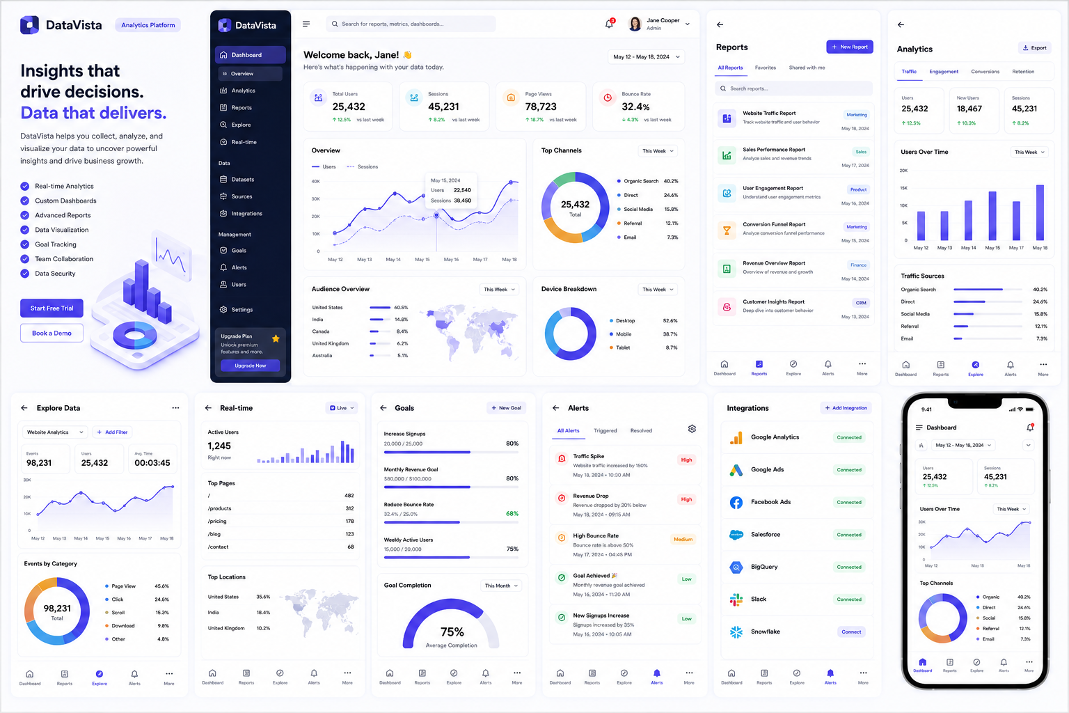 Analytics Platform software interface